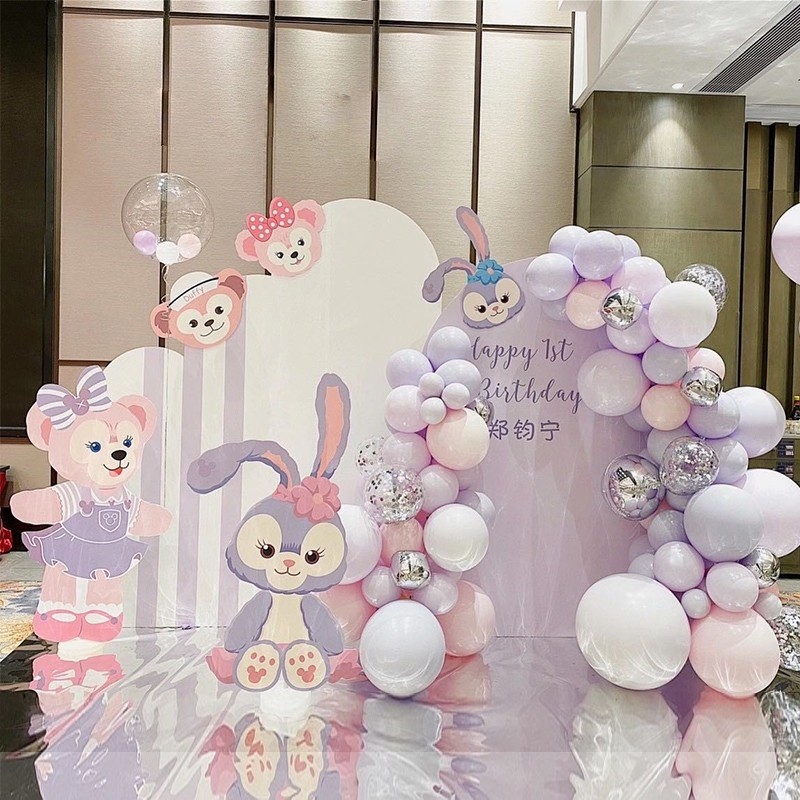 星黛露主题宝宝生日宴布置气球kt板周岁宴场景装饰背景板定制百天,淘宝优惠券,粉丝福利购,淘宝优惠卷