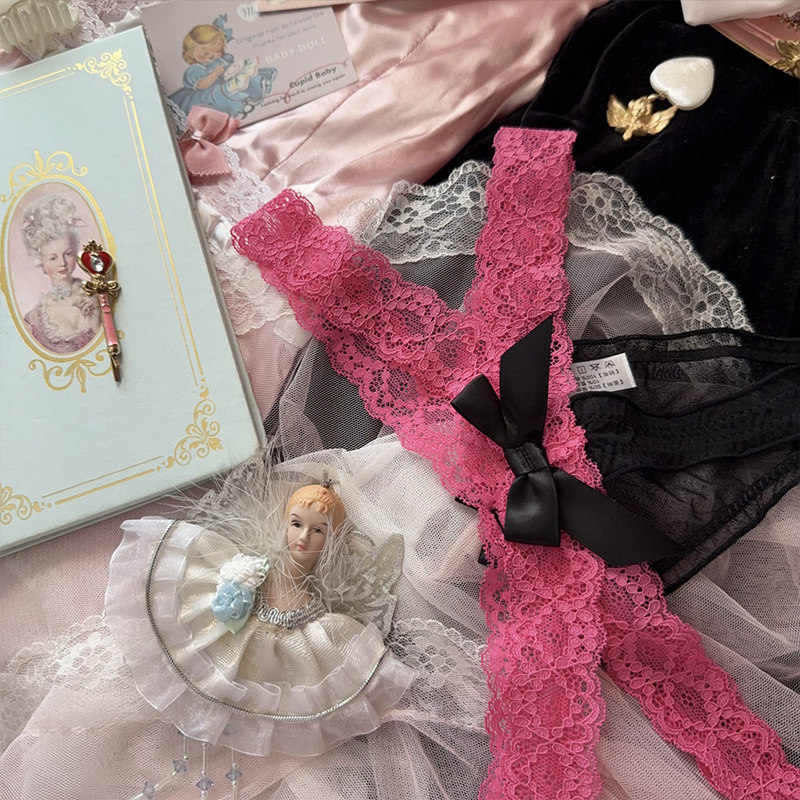 甜美蝴蝶结纯欲风性感火辣蕾丝丁字裤女内裤交叉细带网纱2025新款,淘宝优惠券,粉丝福利购,淘宝优惠卷