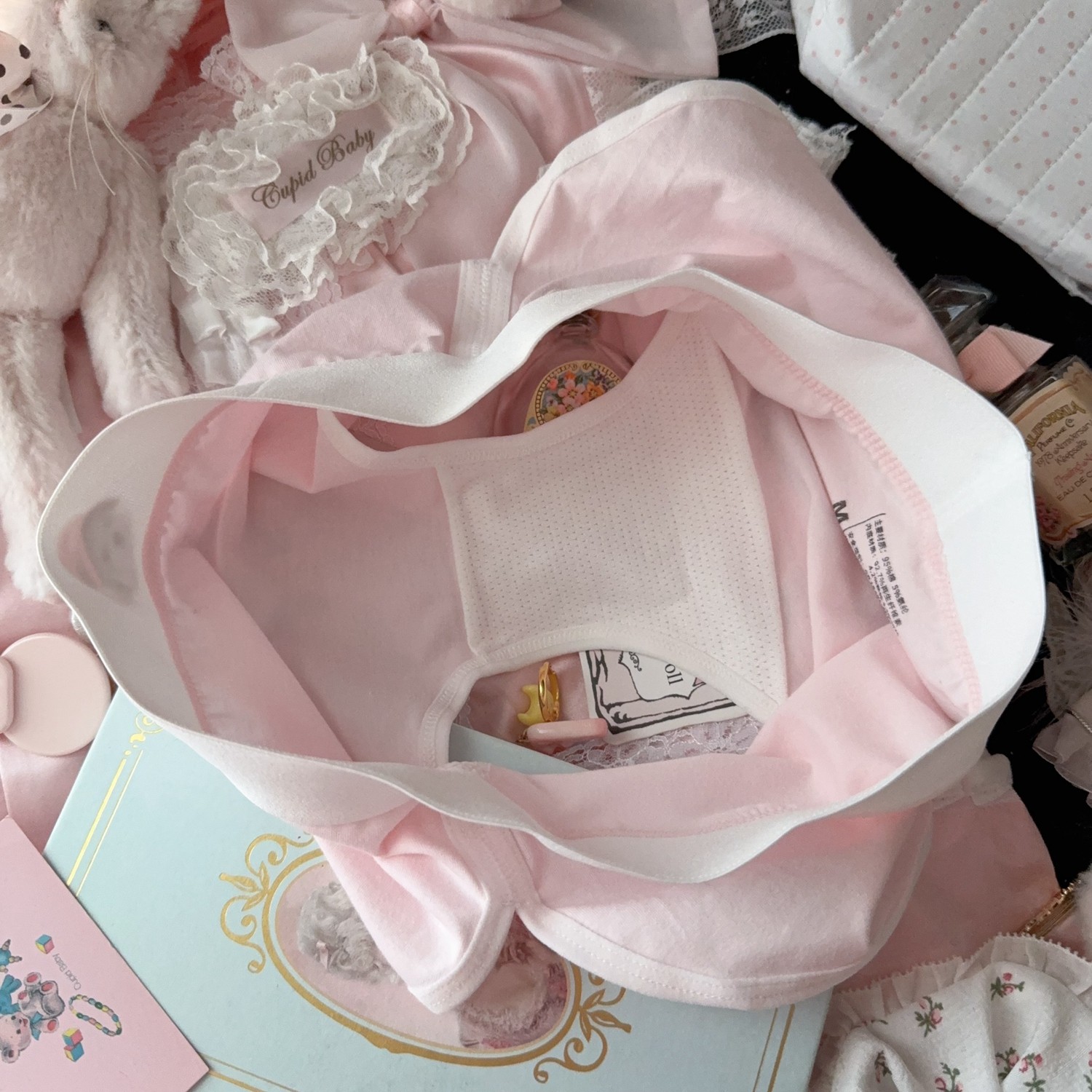 美式运动风宽边粉色泰迪狗内裤女纯棉抗菌高腰露边2026新款三角裤,淘宝优惠券,粉丝福利购,淘宝优惠卷