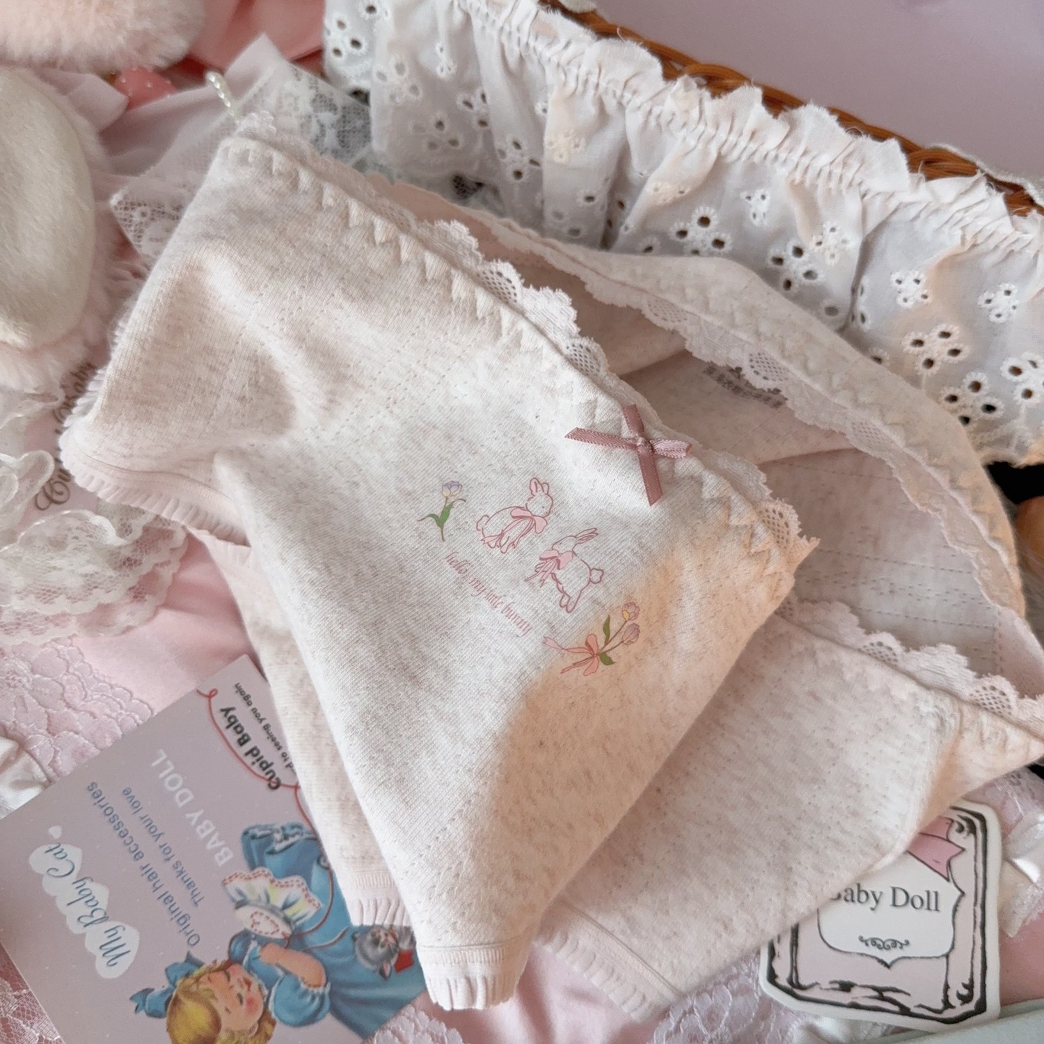 法式复古软糯可爱甜美少女爱丽丝兔子10A抑菌内裤女生纯棉加长裆,淘宝优惠券,粉丝福利购,淘宝优惠卷