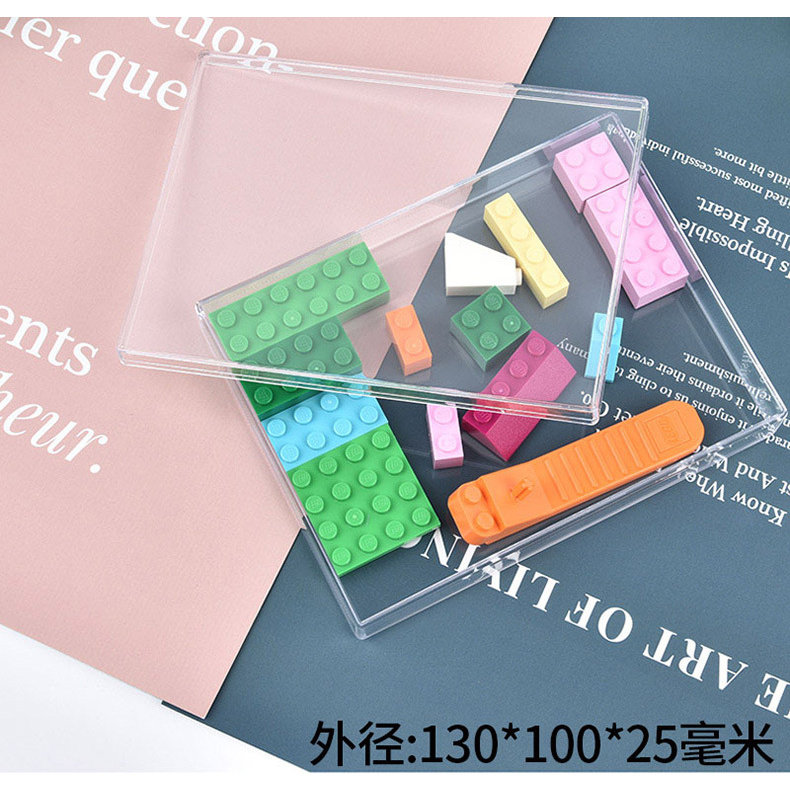 长方形全透明塑料盒130x100x25首饰收纳展示盒天地盖燕窝PS包装盒 - 图2