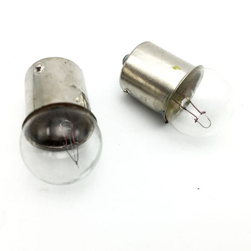 B15圆头报警指示灯泡小灯珠卡口单双触点6V12V36V24V30V36V5W10W - 图0