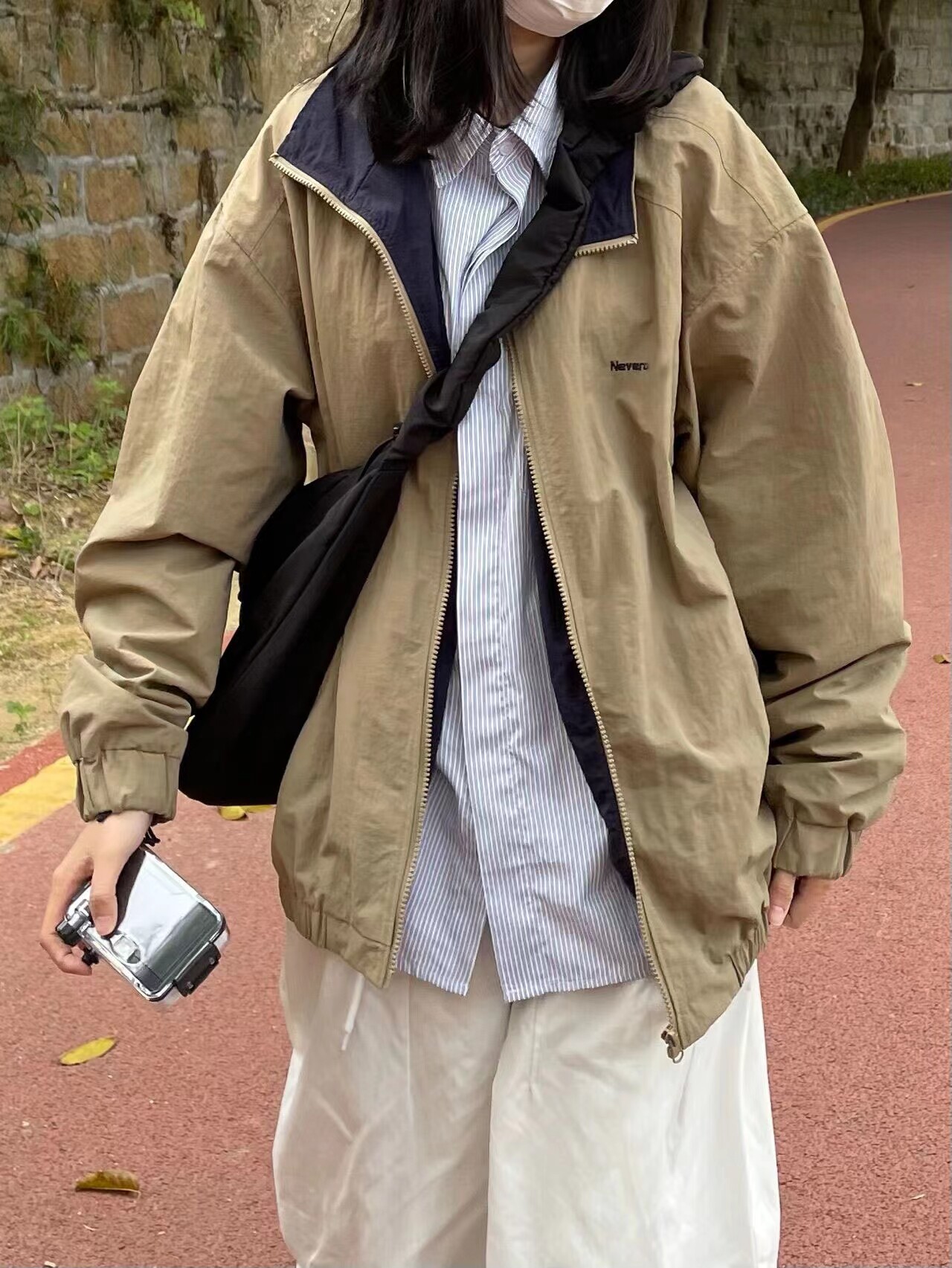 秋季工装外套潮ins女春秋新款韩版宽松夹克原宿港风vintage棒球服_虎窝淘