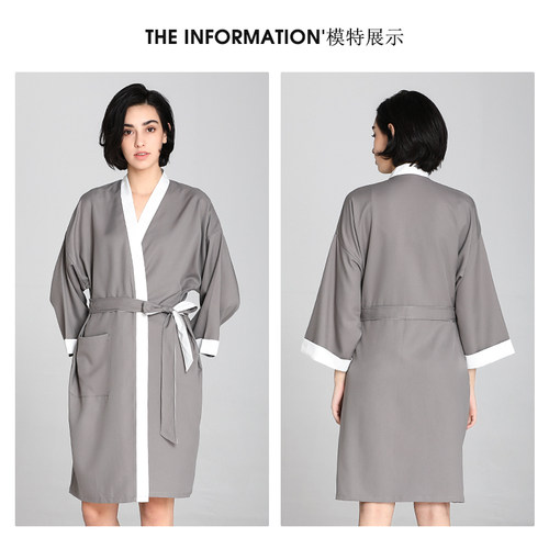 发廊专用理发店围布美发店客袍客服染发衣潮工作服剪发和服高档 - 图1