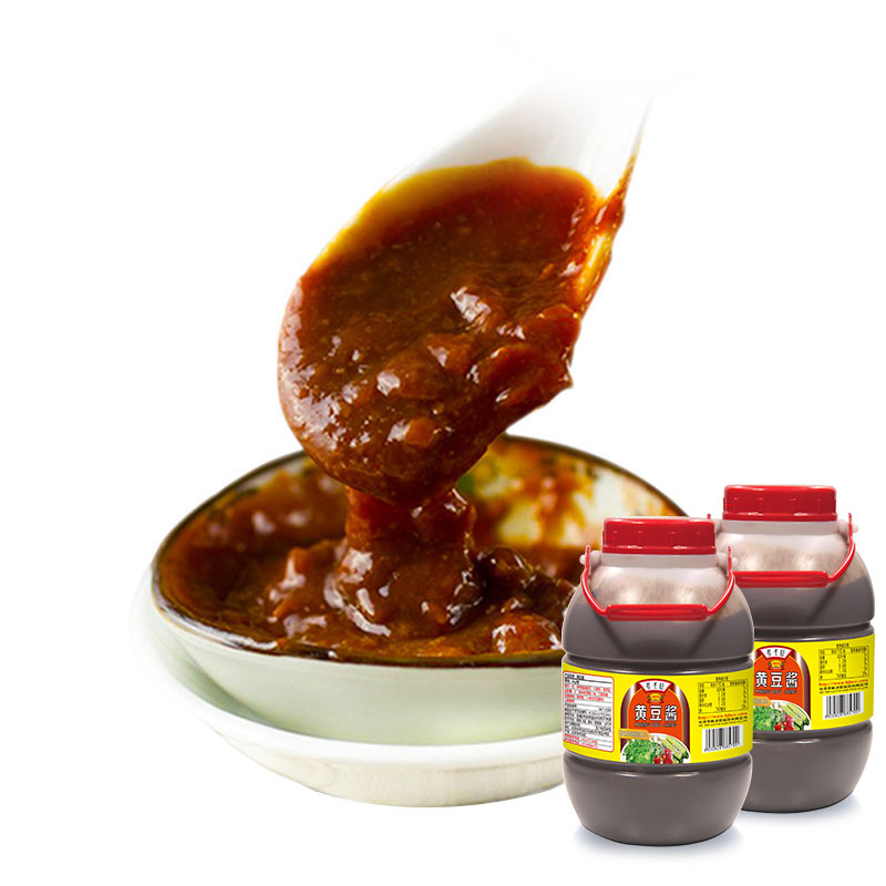老才臣黄豆酱2kg*2大桶商用实惠装自制炸酱豆瓣酱新老包装随机发