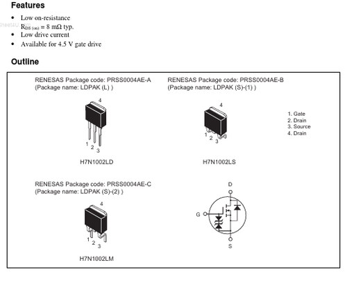 原装进口拆机原字 7N1002  H7N1002LD H7N1002LM MOS管 - 图3