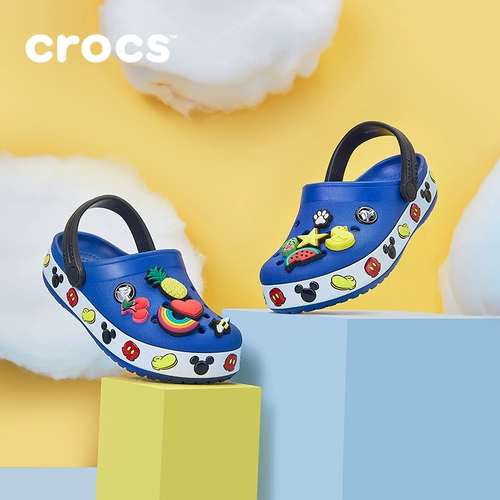 Crocs Дисней, детские тапочки в стиле Crocs, кроксы, детская пляжная обувь для мальчиков, Дисней Микки Маус