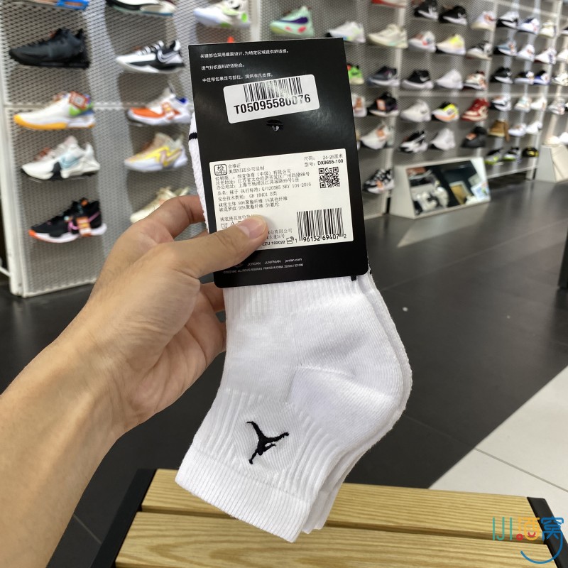 Nike耐克AJ2023年新款运动短袜毛巾底中筒袜篮球袜DX9655-100-010-图0