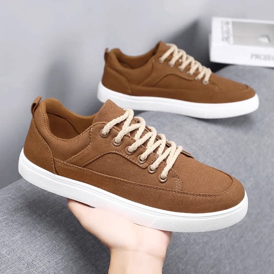 Summer men's shoes 2026 new canvas shoes low-cut trendy sneakers solid color sports trendy shoes men's versatile casual shoes