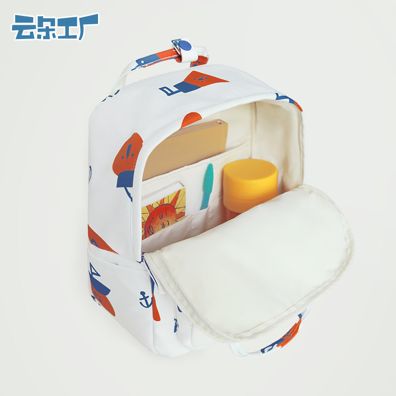 云朵工厂八头船印花新款轻便双肩包 云朵工厂双肩背包