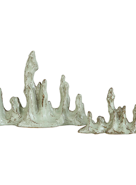 陶瓷太湖石枯山水假山摆件 中式样板间书房办公室家居装饰工艺品