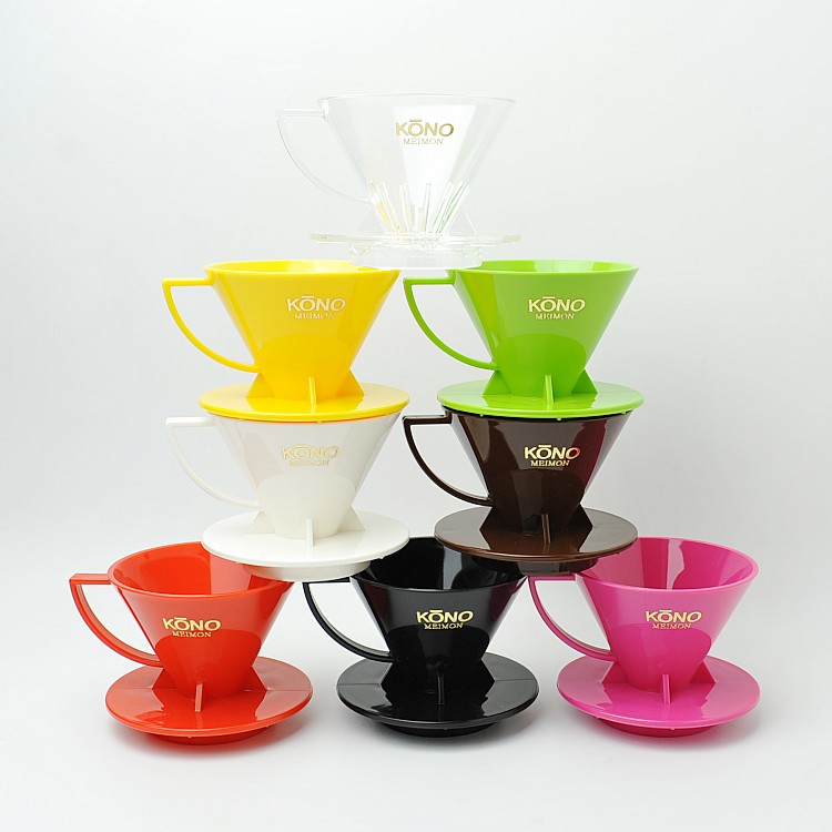 KONO日本咖啡滤杯 v60手冲锥形树脂滴滤萃取过滤器具 MDN/MDK - 图0