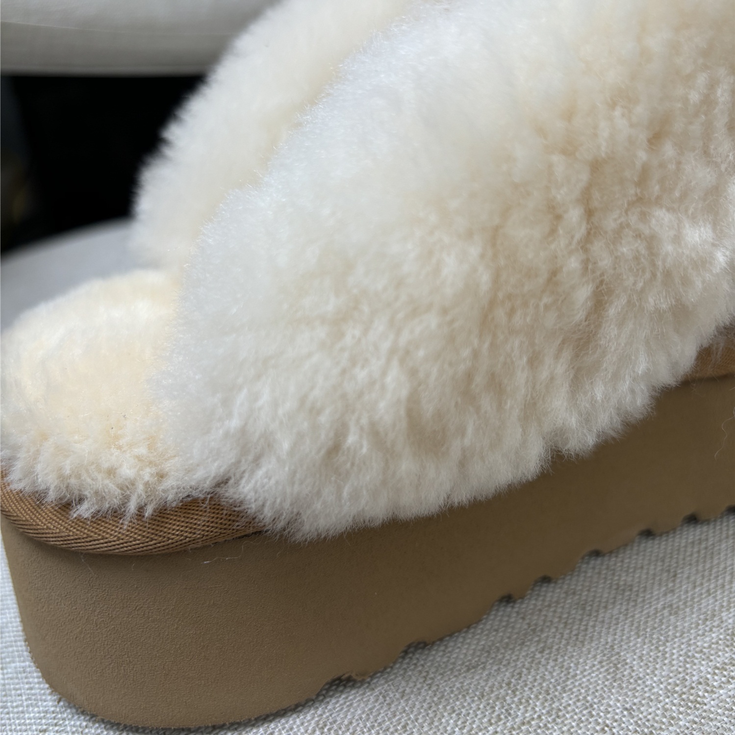 2024秋冬新款外穿包头拖保暖千颂伊同款毛毛拖鞋厚底牛皮磨砂拖鞋,淘宝优惠券,粉丝福利购,淘宝优惠卷