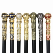 Golden round head Lolita cane Cane Cartoon Exhibition Metal Gentleman Civilization Stick Cosplay Creative Handle