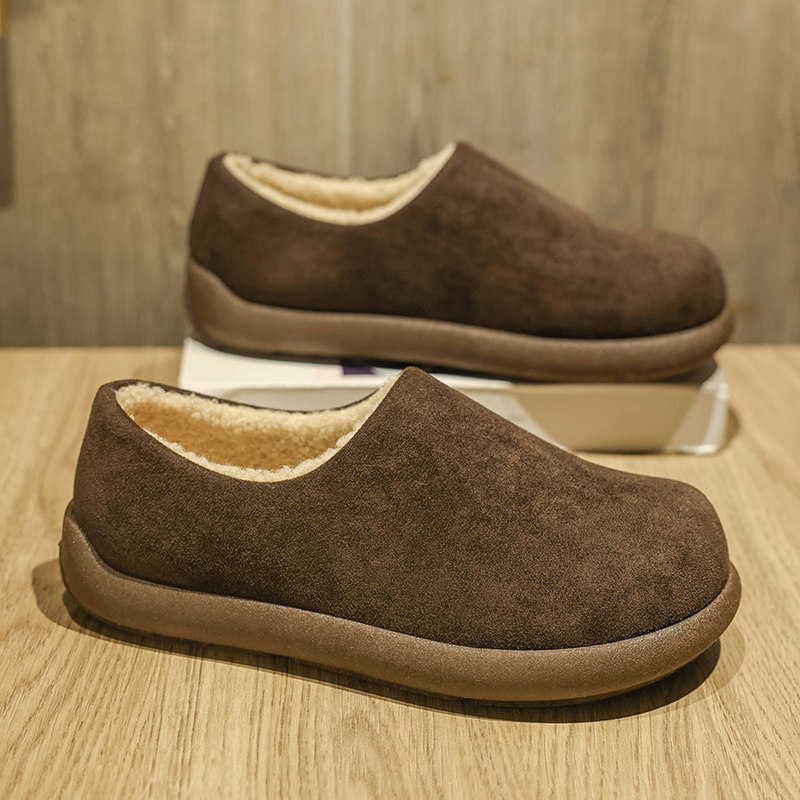 勃肯棉拖鞋男冬季加绒保暖棉鞋男士复古百搭一脚蹬防滑全包穆勒鞋,淘宝优惠券,粉丝福利购,淘宝优惠卷