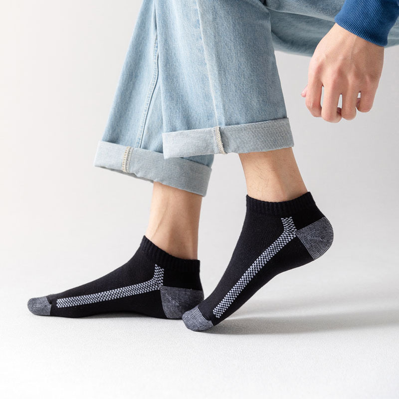 袜子男士短袜运动浅口吸汗防臭隐形船袜运动袜加厚毛巾底跑步短袜,淘宝优惠券,粉丝福利购,淘宝优惠卷
