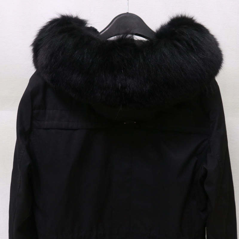 秒 男款休闲獭兔毛内胆帽子款狐狸毛领加厚派克服外套 - 图2