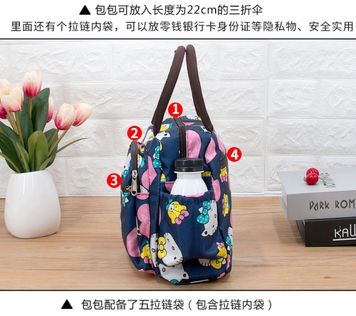 加厚防水妈咪上班帆布手提包 女大容量多隔层妈妈牛津布手拎布包 - 图2