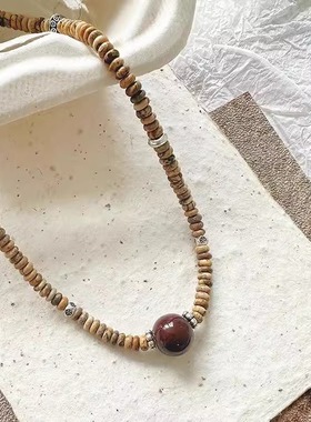 天然石串珠小众高级感项链