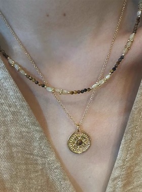 Margot手作天然石串珠罗盘吊坠