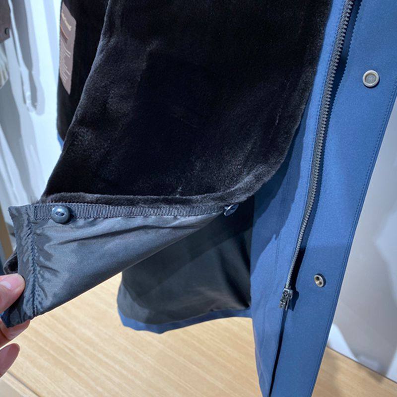 冬装 蓝色连帽拉链 貂绒可脱卸内胆 保暖 中长款男士皮草 样衣,淘宝优惠券,粉丝福利购,淘宝优惠卷