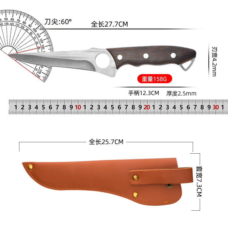 厨师专用剔骨刀专业宰牛羊剔肉刀剃骨分割刀肉联厂专用刀屠宰刀具-图3