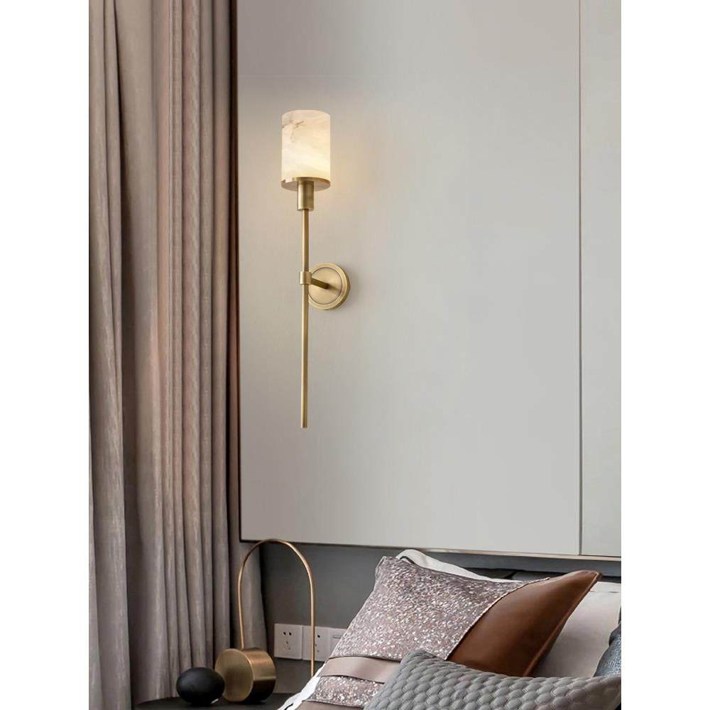 后现代天然云石全铜壁灯创意个性客厅沙发背景墙卧室书房玄关壁灯,淘宝优惠券,粉丝福利购,淘宝优惠卷