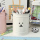 Cute self-deprecating bear ins pen holder office desktop storage iron bucket student large capacity multi-functional decorative pen holder