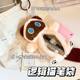 2024 new gray plush kitten pencil bag high-value desktop large capacity student pencil case cute storage bag