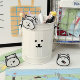 Cute self-deprecating bear ins pen holder office desktop storage iron bucket student large capacity multi-functional decorative pen holder