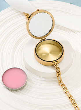 可收纳唇膏口红钛钢轻奢手链