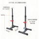 Split squat rack and bench press rack move to save space