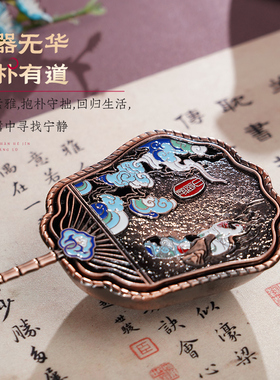 普云珐琅彩盘香炉熏香炉