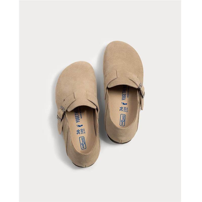 三喜同款~全包勃肯鞋女2026年新款钓鱼博肯单鞋一脚蹬复古棉鞋子,淘宝优惠券,粉丝福利购,淘宝优惠卷