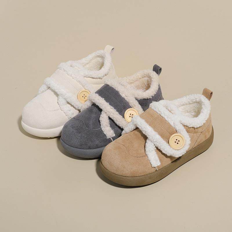 加绒厚底魔术贴勃肯毛毛鞋女2026秋冬新款保暖雪地靴舒适浅口棉鞋,淘宝优惠券,粉丝福利购,淘宝优惠卷