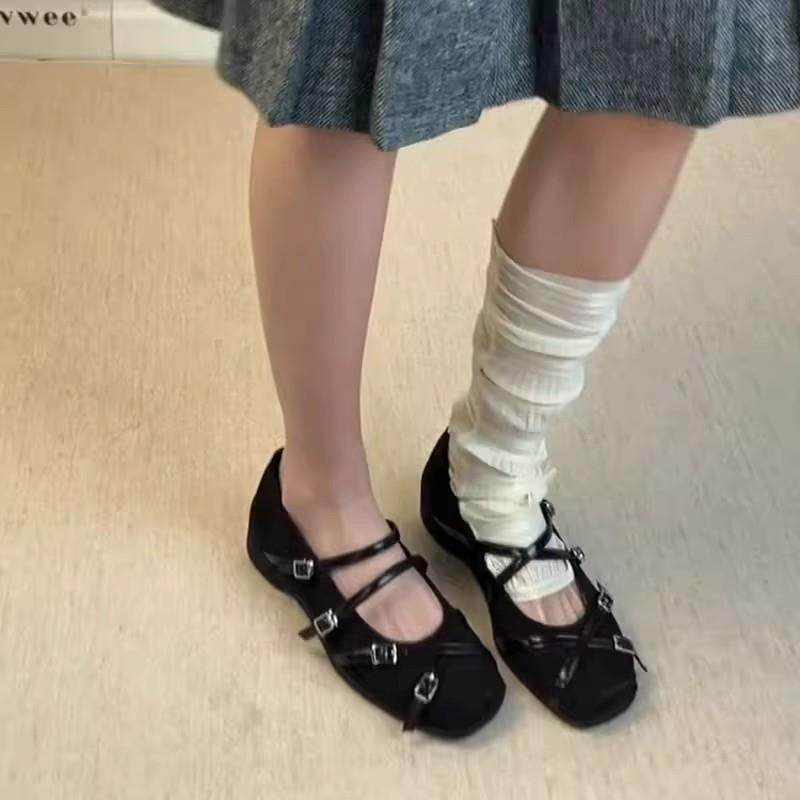 法式交叉扣带浅口玛丽珍女鞋2026年新款设计感时髦运动芭蕾单鞋,淘宝优惠券,粉丝福利购,淘宝优惠卷