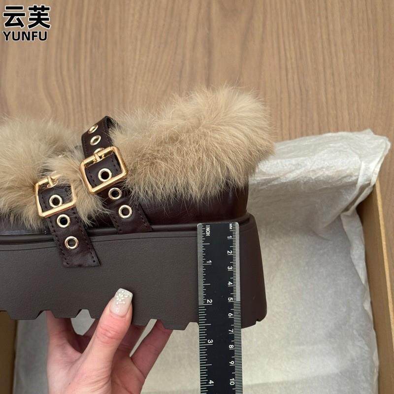 7CM厚底加绒玛丽珍小皮鞋女2026冬新款增高棉鞋保暖毛毛鞋乐福鞋,淘宝优惠券,粉丝福利购,淘宝优惠卷