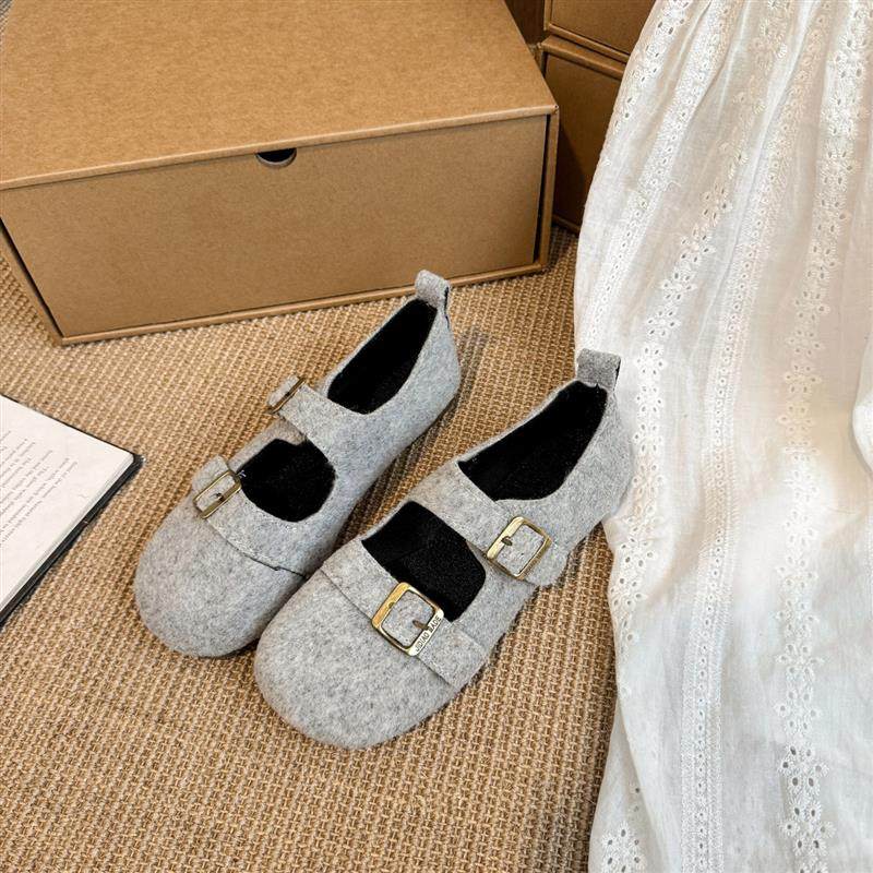 法式复古双扣带浅口玛丽珍女鞋2026年新款舒适轻便百搭软底豆豆鞋,淘宝优惠券,粉丝福利购,淘宝优惠卷