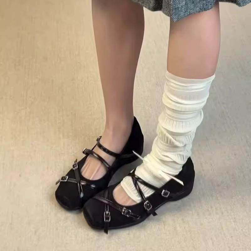 法式交叉扣带浅口玛丽珍女鞋2026年新款设计感时髦运动芭蕾单鞋,淘宝优惠券,粉丝福利购,淘宝优惠卷