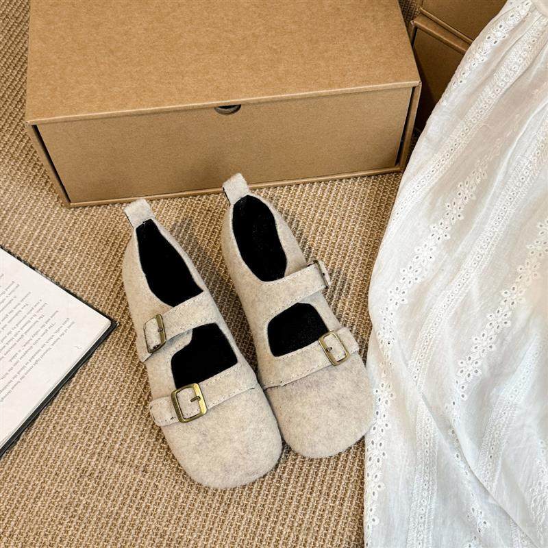 法式复古双扣带浅口玛丽珍女鞋2026年新款舒适轻便百搭软底豆豆鞋,淘宝优惠券,粉丝福利购,淘宝优惠卷