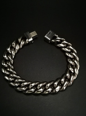 男士纯钛个性欧美全钛手链原创