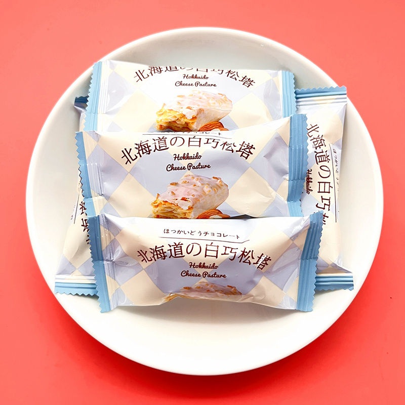 北海道白巧松塔巧克力涂层散装果仁酥休闲食品千层酥饼干零食小吃 - 图2