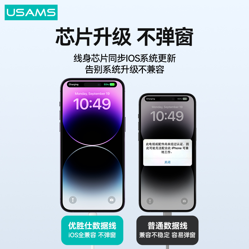 优胜仕适用苹果数据线iPhone14加长3米2米13/12/11promax快充线PD20w充电线器ipad平板3m专用三米超长8p/xr冲 - 图0