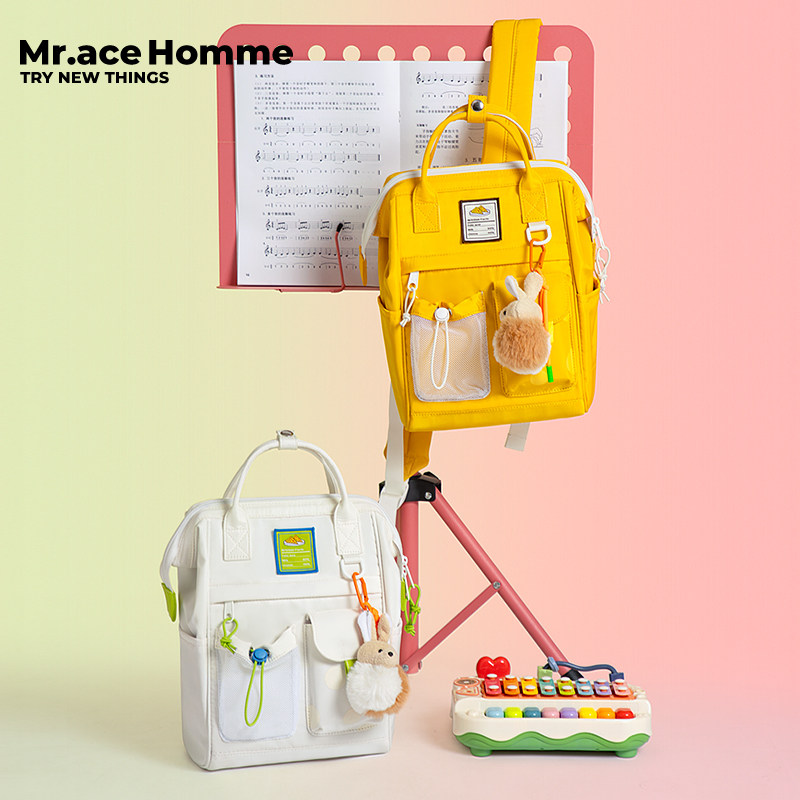 mracehomme松鼠奶酪手提女双肩包 mracehomme简恬双肩背包