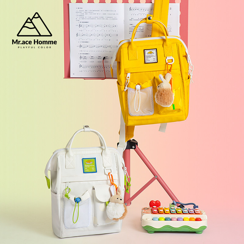 mracehomme松鼠奶酪手提女双肩包 mracehomme简恬双肩背包