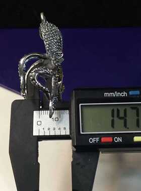 越轩银匠925银章鱼爪吊坠复古