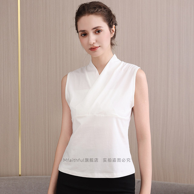 Hanfu fake collar 2024 ດູໃບໄມ້ລົ່ນ vest sleeveless ສໍາລັບແມ່ຍິງດູໃບໄມ້ລົ່ນ