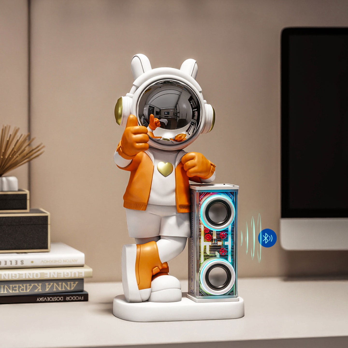 2025新款创意宇航员太空人小摆件蓝牙音箱电脑桌面装饰品家居好物,淘宝优惠券,粉丝福利购,淘宝优惠卷