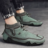 Спортивный верблюд Catal подлинные 2023 Spring Men Sports Casual Leather Shoes High British 46 больших размеров дикие туфли