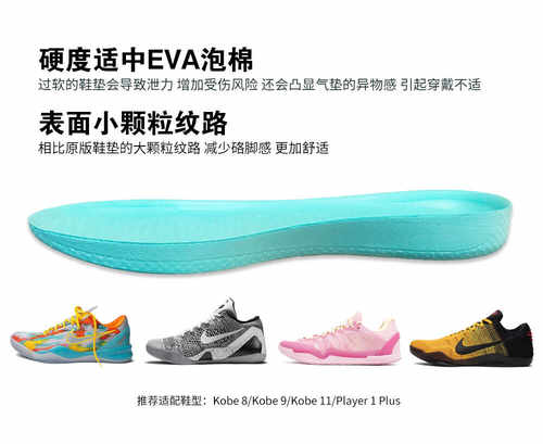 US8ACC可替换中底适配Kobe8科比9前后全掌Zoom气垫超临界缓震鞋垫 - 图1